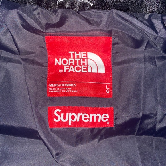 Yellow Leather Supreme North Face Nuptse Puffer Jacket - Picture 9 of 10